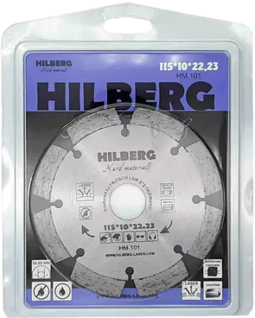 Алмазный диск по железобетону 115*22.23*10*2.0мм Hard Materials Laser Hilberg HM101 - интернет-магазин «Стронг Инструмент» город Уфа