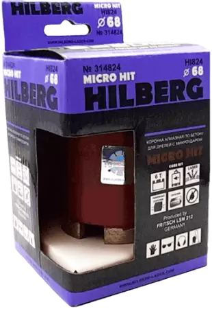 Коронка алмазная SDS-Plus 68 мм под пылеудалитель Hilberg Laser Micro Hit HI824 - интернет-магазин «Стронг Инструмент» город Уфа