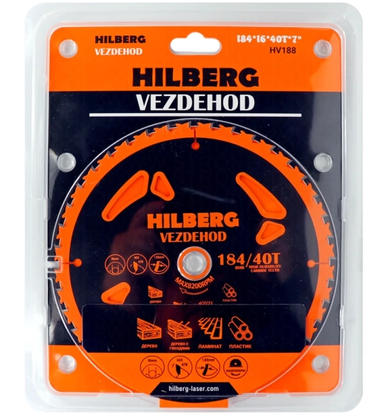Универсальный пильный диск 184*16*40Т Vezdehod Hilberg HV188 - интернет-магазин «Стронг Инструмент» город Уфа