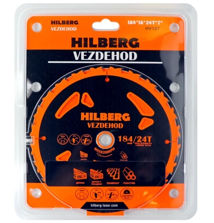 Универсальный пильный диск 184*16*24Т Vezdehod Hilberg HV187 - интернет-магазин «Стронг Инструмент» город Уфа