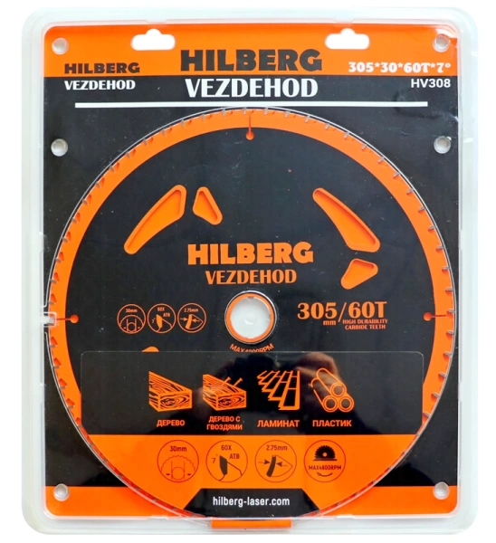 Универсальный пильный диск 305*30*60Т Vezdehod Hilberg HV308 - интернет-магазин «Стронг Инструмент» город Уфа