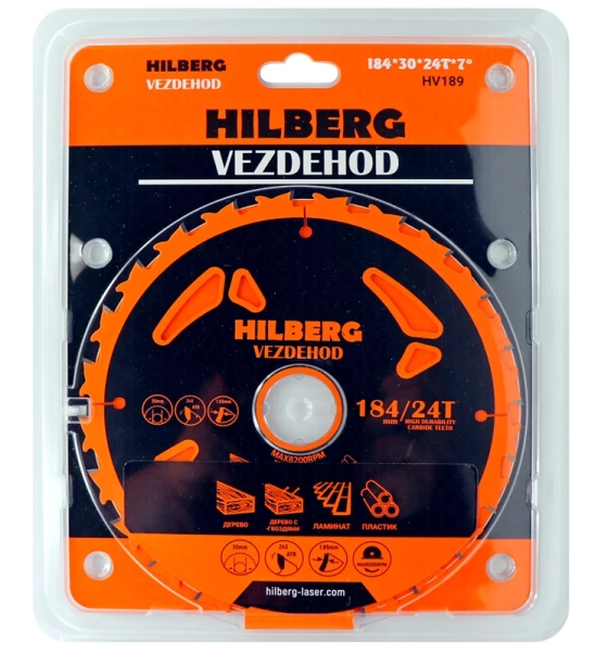 Универсальный пильный диск 184*30*24Т Vezdehod Hilberg HV189 - интернет-магазин «Стронг Инструмент» город Уфа